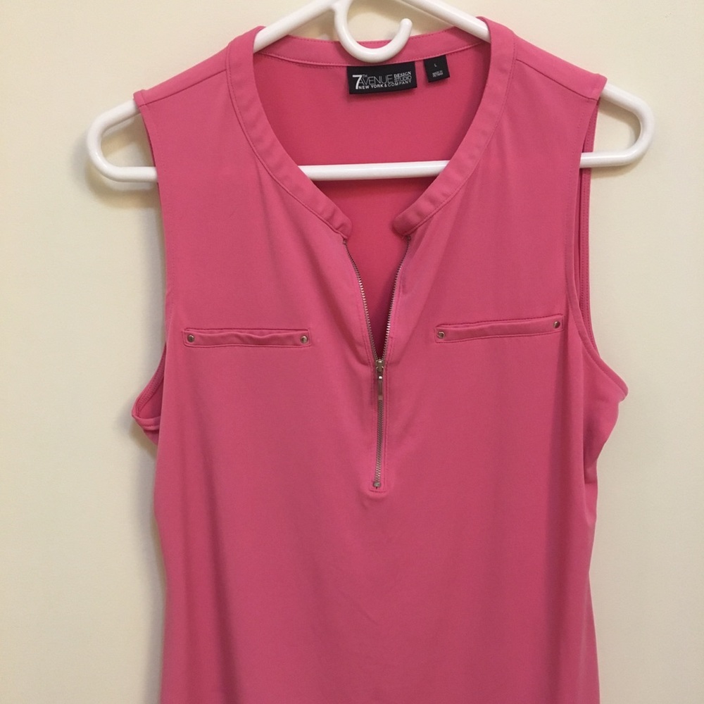 Pink sleeveless shirt